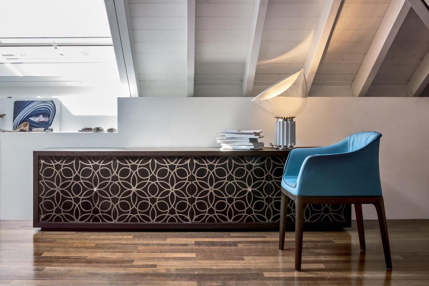 Wood and glass sideboard with doors | Granada by Tonin Casa