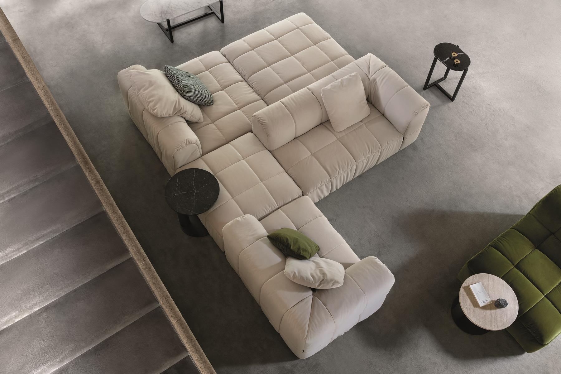 Modular fabric sofa | Strips System by Arflex