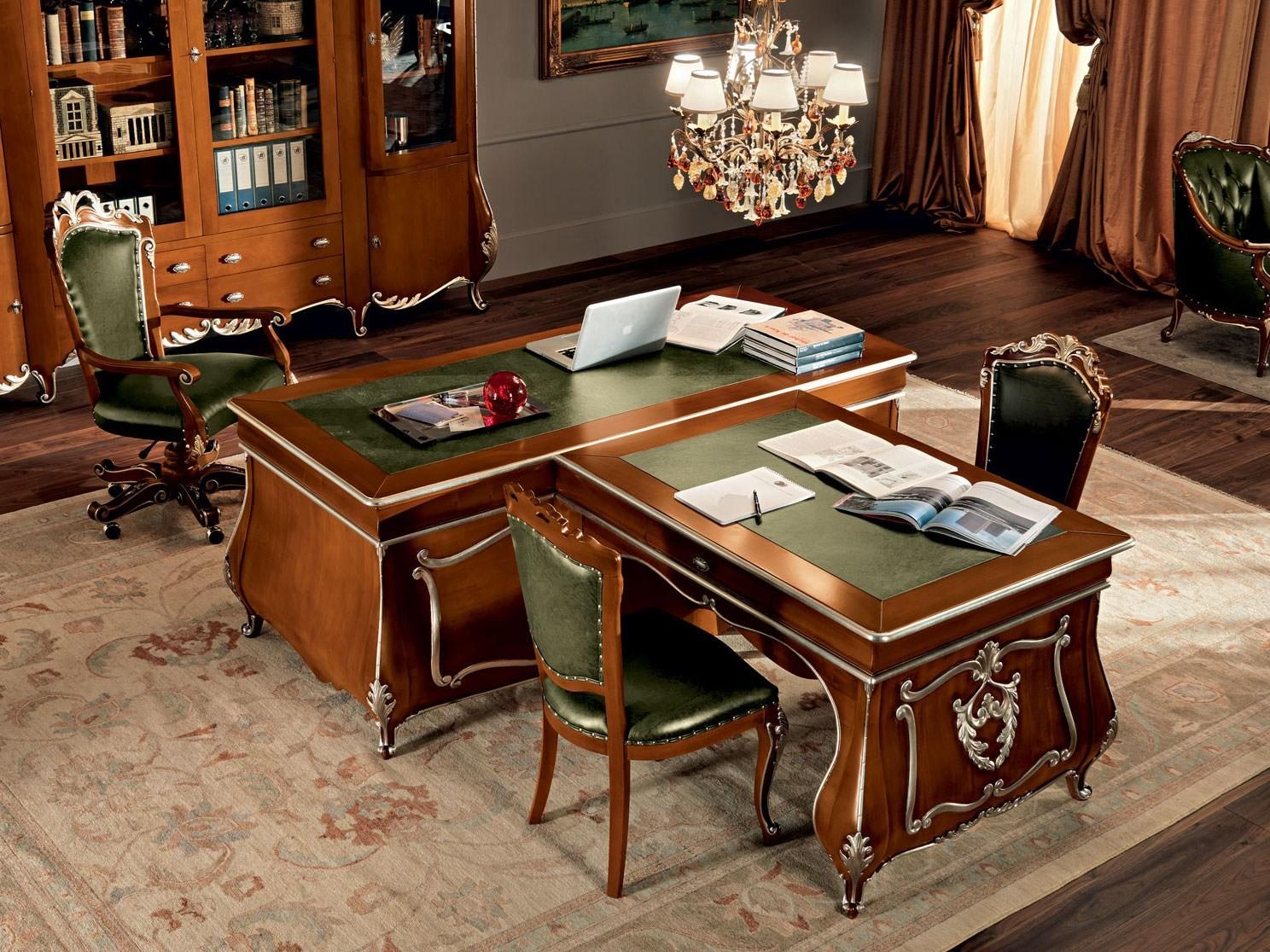 Solid wood writing desk with drawers | 11305 by Modenese Gastone