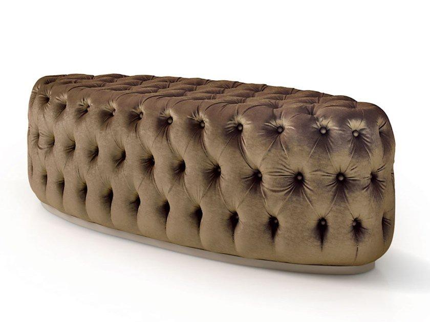 Oval tufted velvet bench | 6087 by Carpanese home