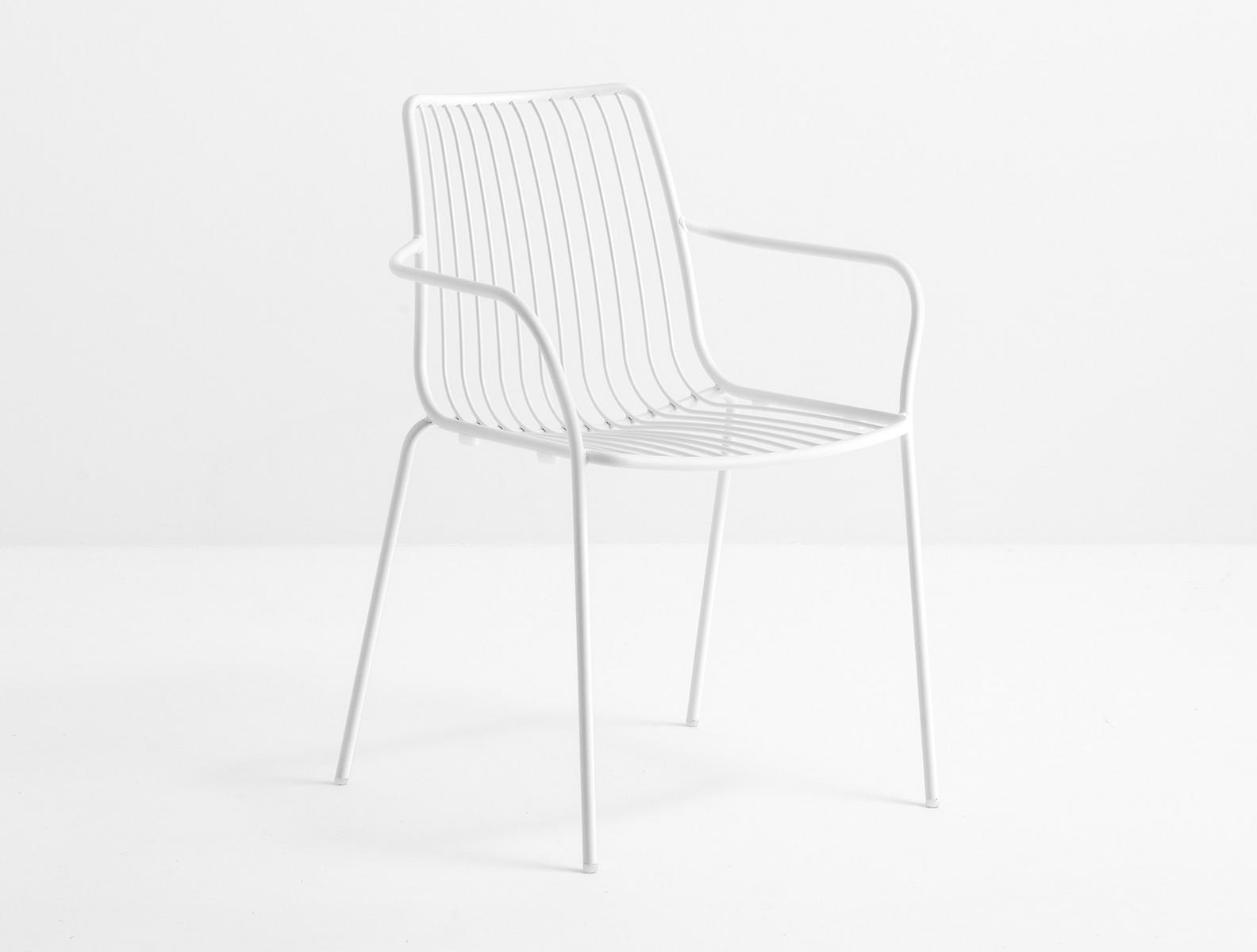 Metal garden chair with armrests | Nolita 3656 by Pedrali
