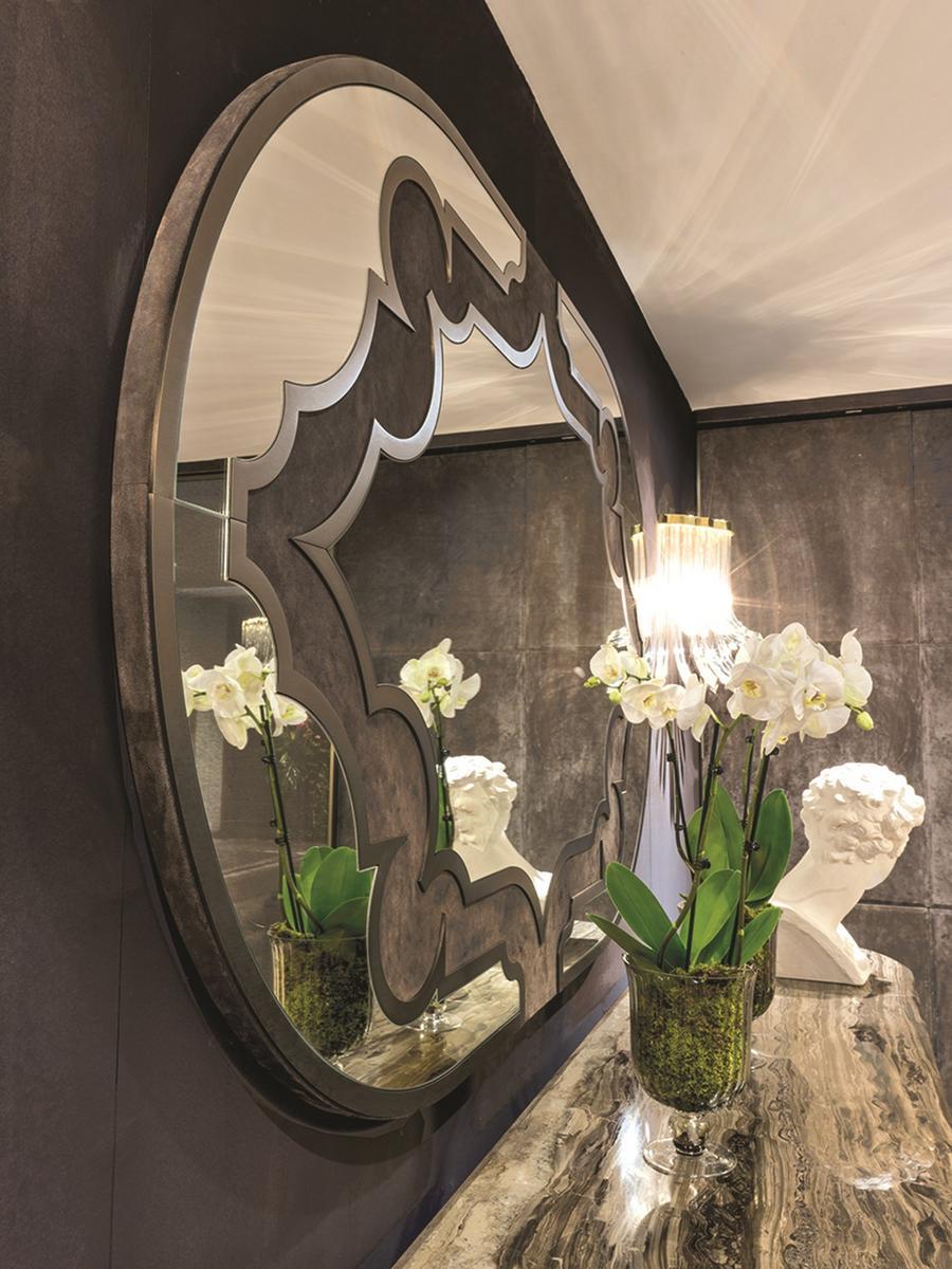 Oval glass mirror | Byron by Longhi