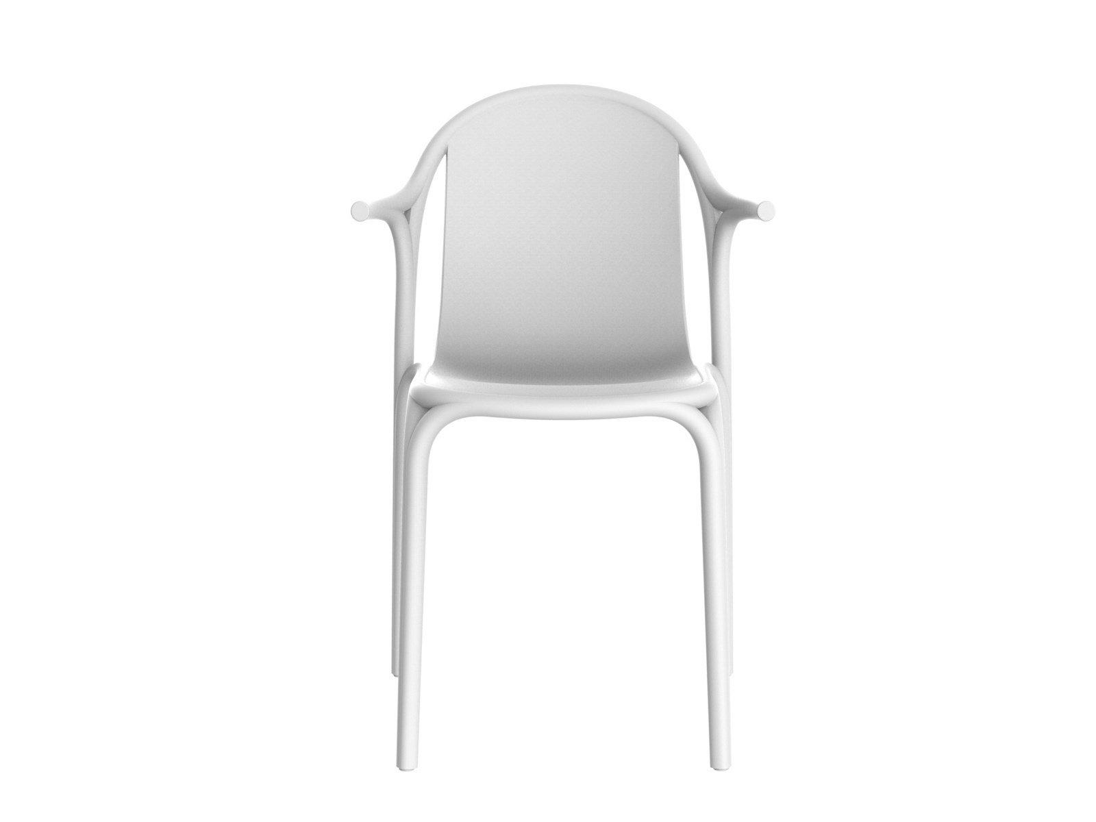 Stackable garden chair with armrests | Brooklyn by Vondom
