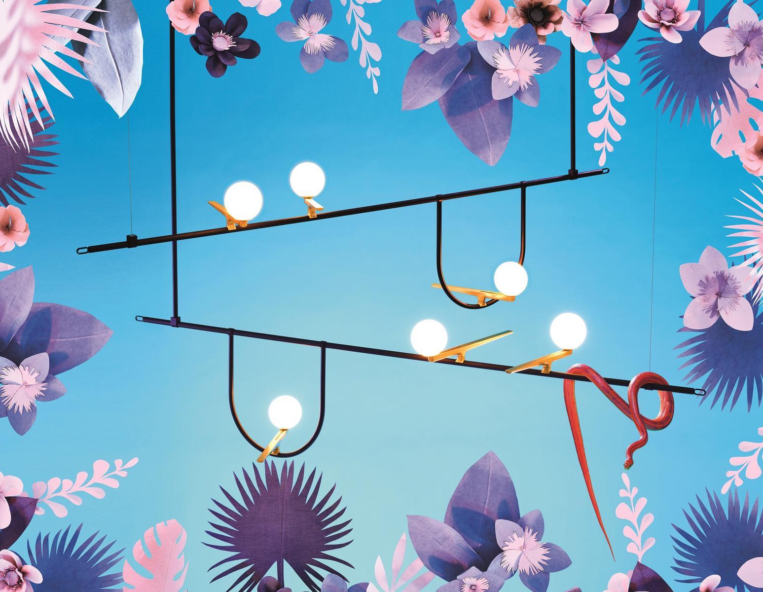 LED direct light brass pendant lamp | Yanzi 1 by Artemide