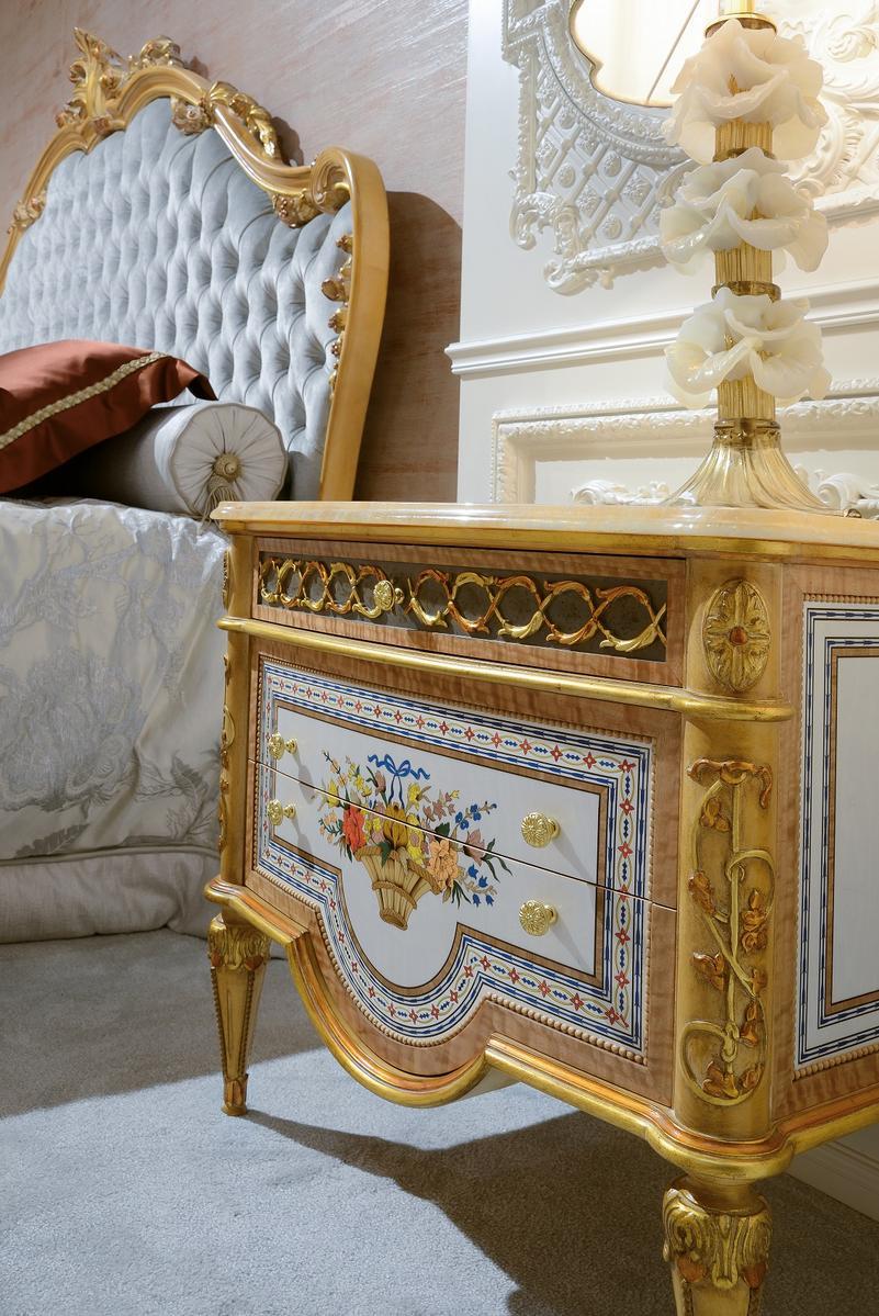 Decapé rectangular wooden bedside table with drawers | 3700_luigi Xvi by Ezio Bellotti