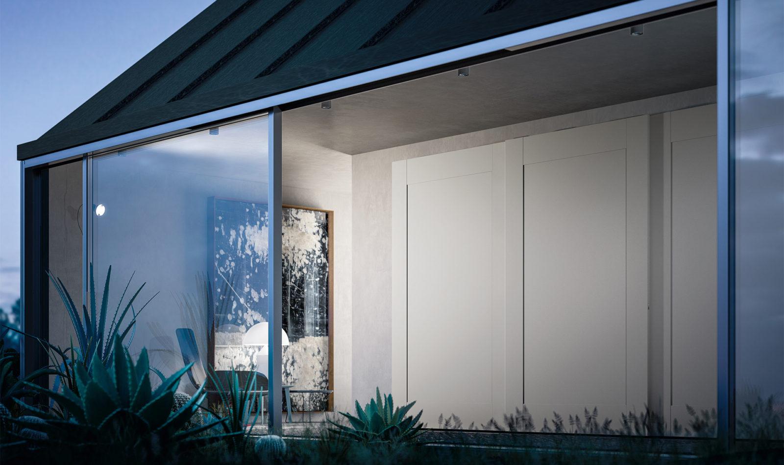 Modular lacquered wardrobe with coplanar doors | Quadra by ALF Dafre