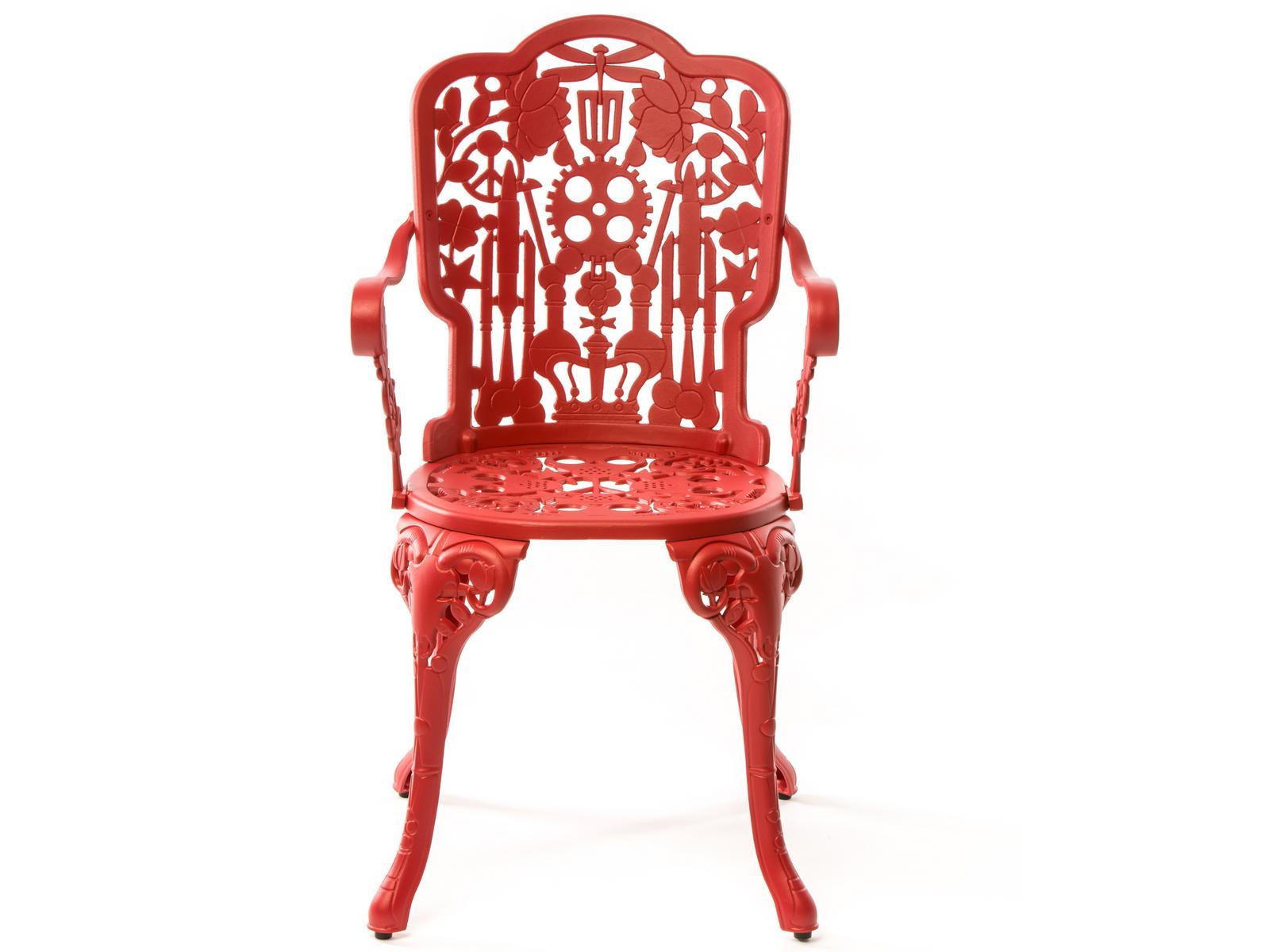 Aluminium garden chair with armrests | Industry by Seletti