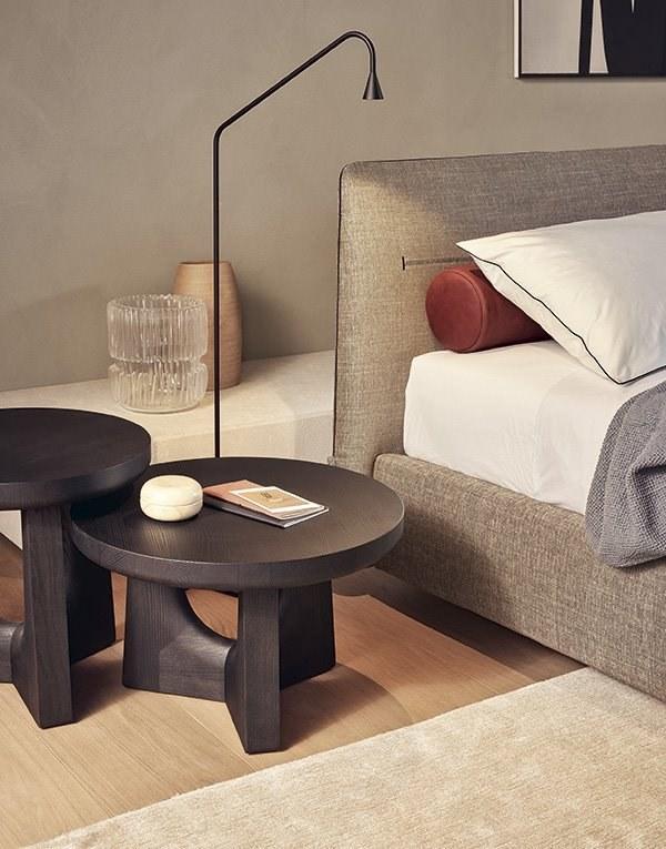Round wooden coffee table | Nara by Poliform