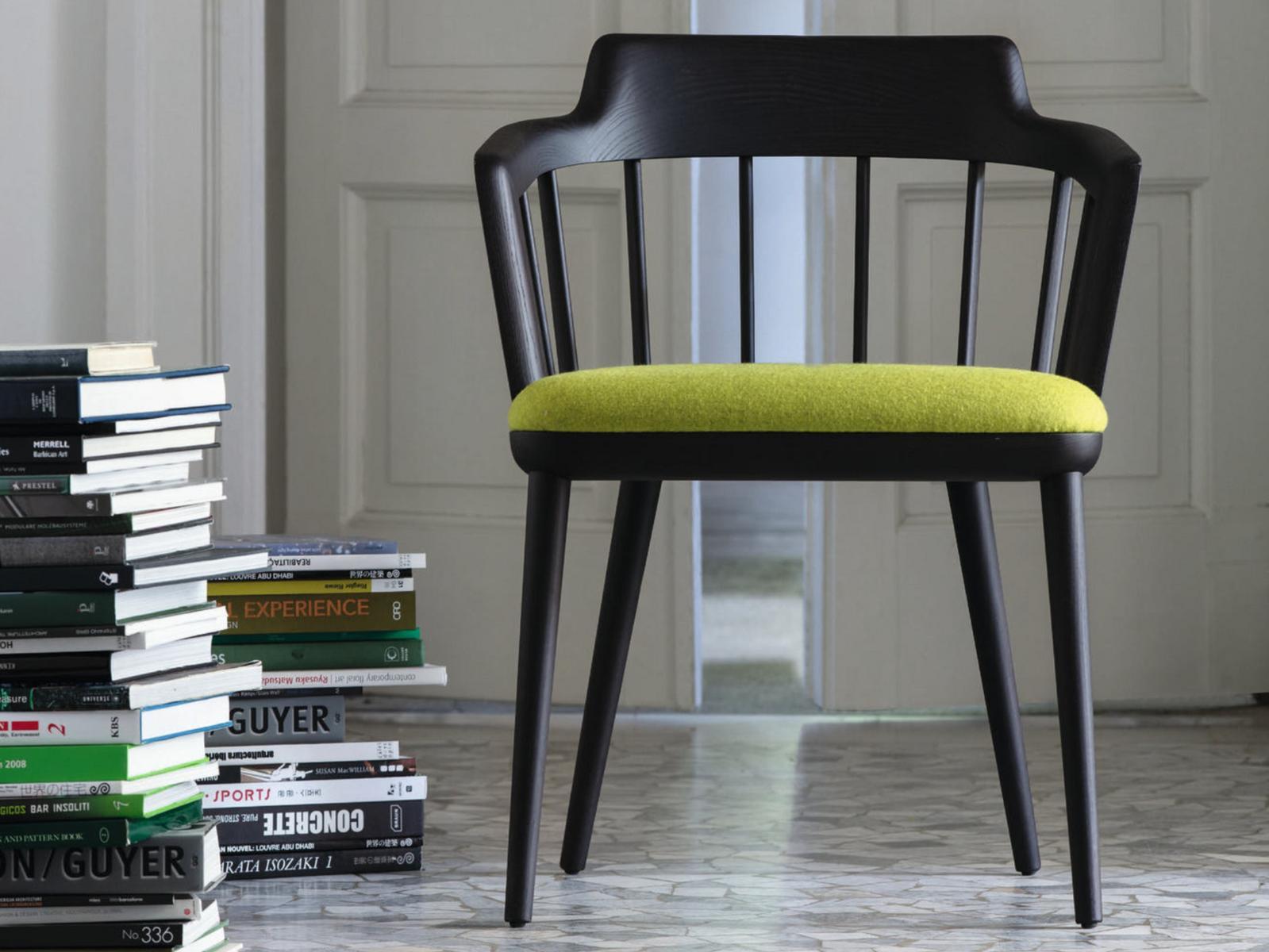Ash chair with armrests | Tiara by Porada