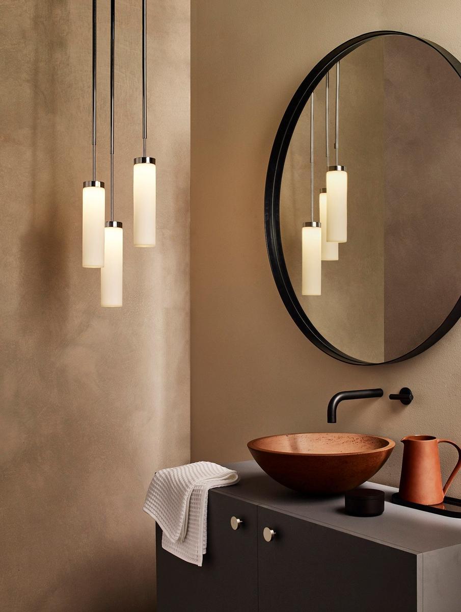 LED glass and steel pendant lamp | Kyoto by Astro lighting