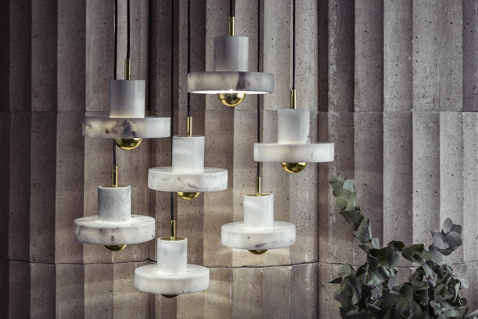 Marble pendant lamp in a contemporary style | Stone by Tom Dixon