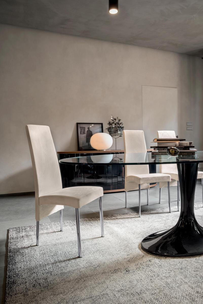 Upholstered leather chair | Charonne by Tonin Casa