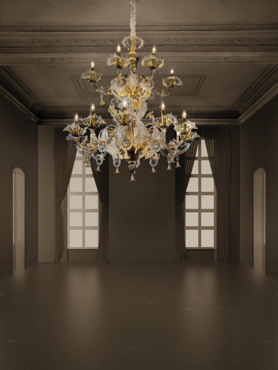 Glass chandelier | Giustinian by Sylcom