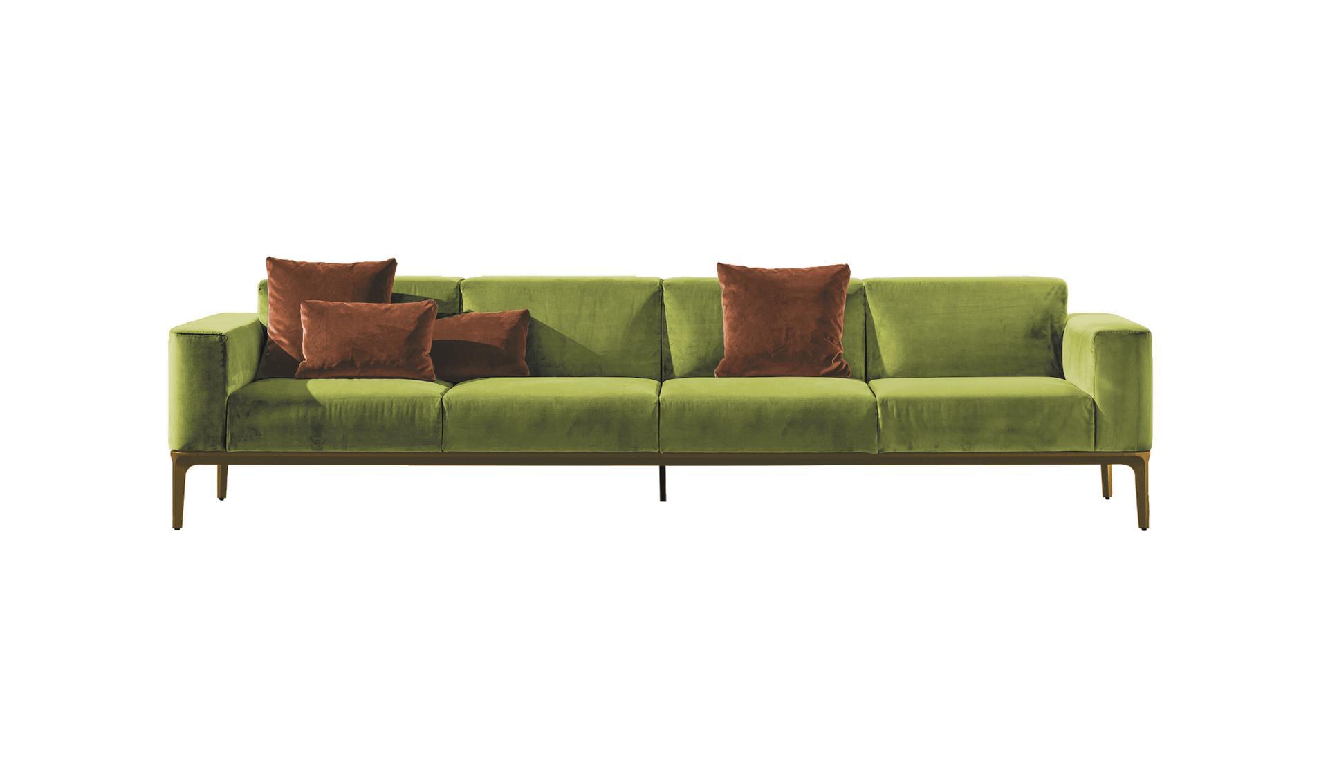 Sectional 4 seater fabric sofa | Slim by Sovet