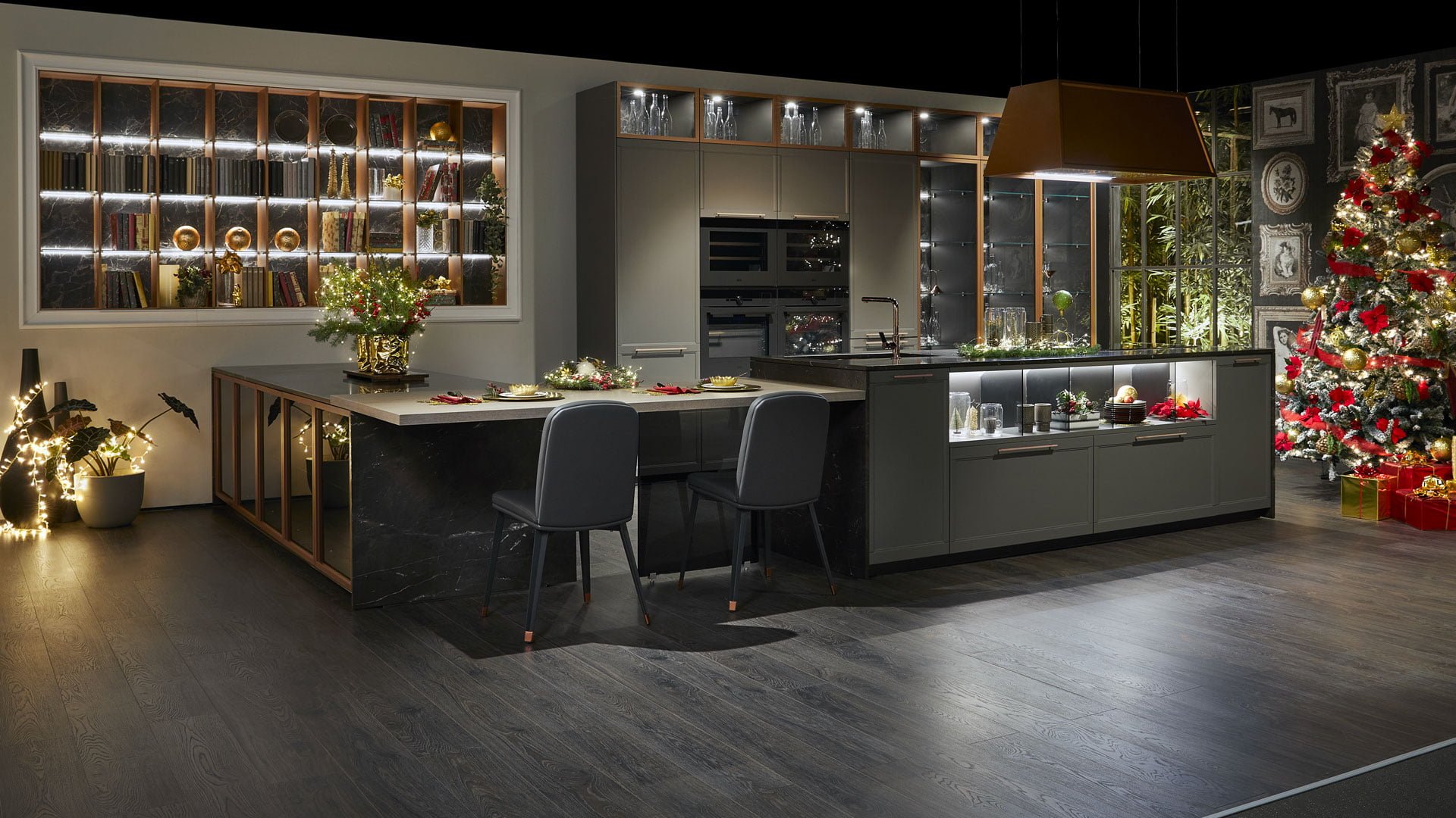 Lacquered kitchen with handles Lube Cucine Flavour