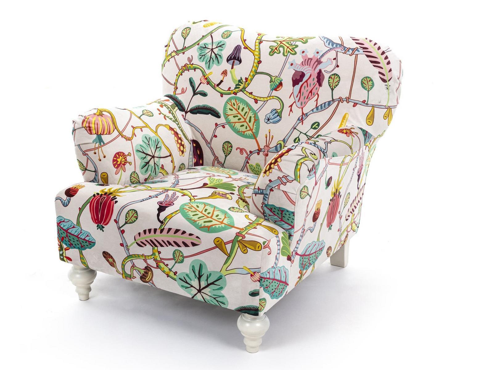 Fabric armchair with armrests | Botanical Diva by Seletti