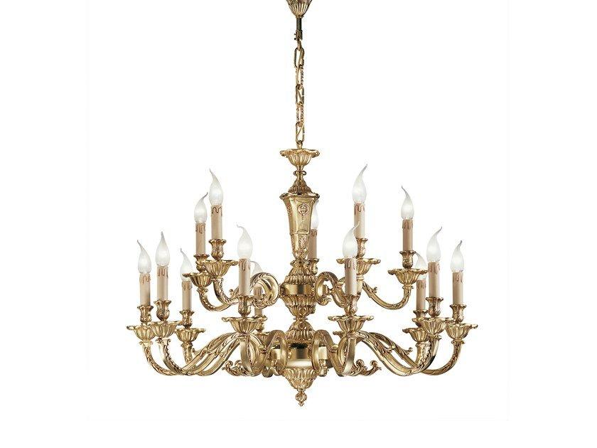 French Gold chandelier | Boris 098/10+5 by Possoni Illuminazione