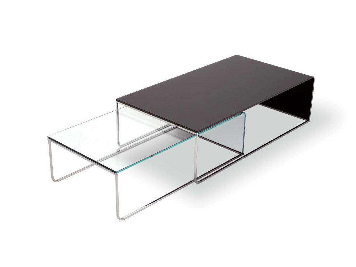 Stackable glass coffee table | Nido by Sovet