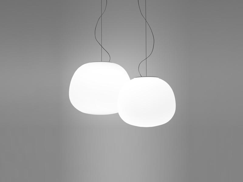 Blown glass pendant lamp | Lumi Mochi by Fabbian