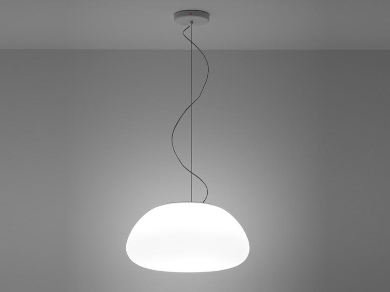 Glass pendant lamp | Lumi Poga by Fabbian