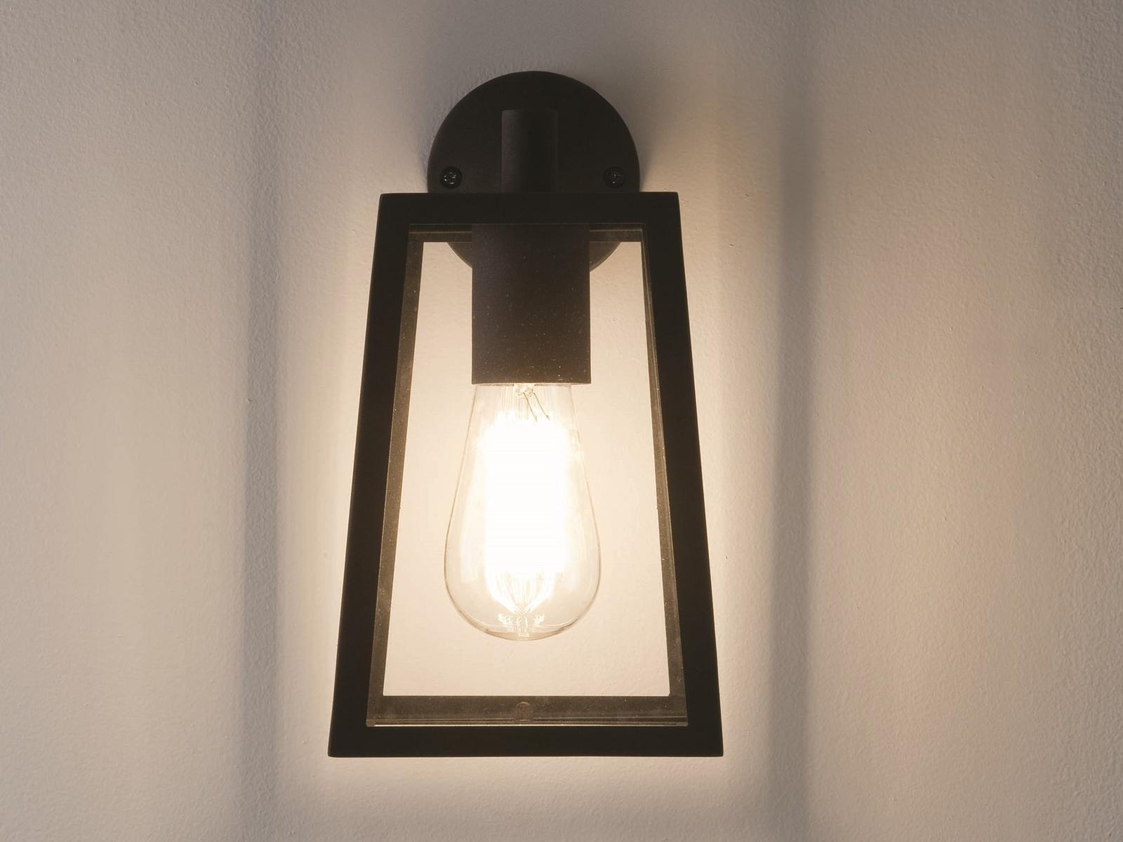 Glass and steel outdoor wall lamp | Calvi by Astro lighting