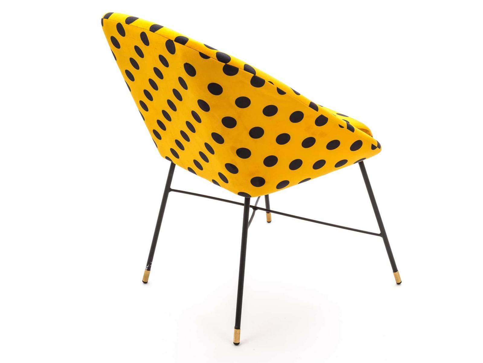 Upholstered fabric chair with armrests | Shit by Seletti