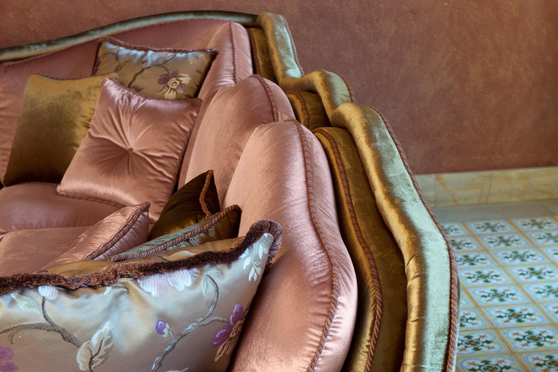 Fabric sofa with chaise longue | Arthur by Domingo salotti