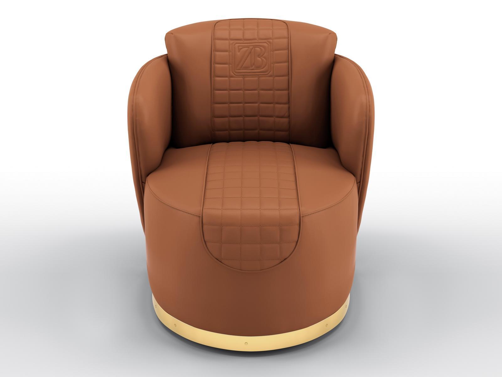 Leather armchair with armrests | Beverly by Bruno Zampa