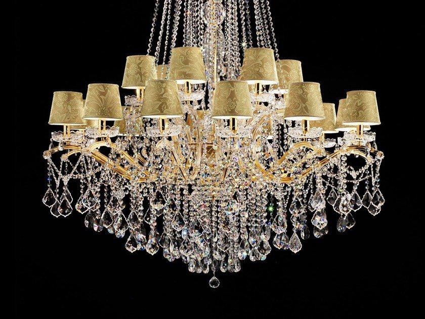 Painted metal chandelier with crystals | Maria Teresa Ve 987 by Masiero