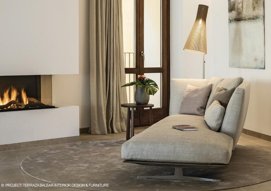 Fabric day bed with removable cover | Evergreen by Flexform