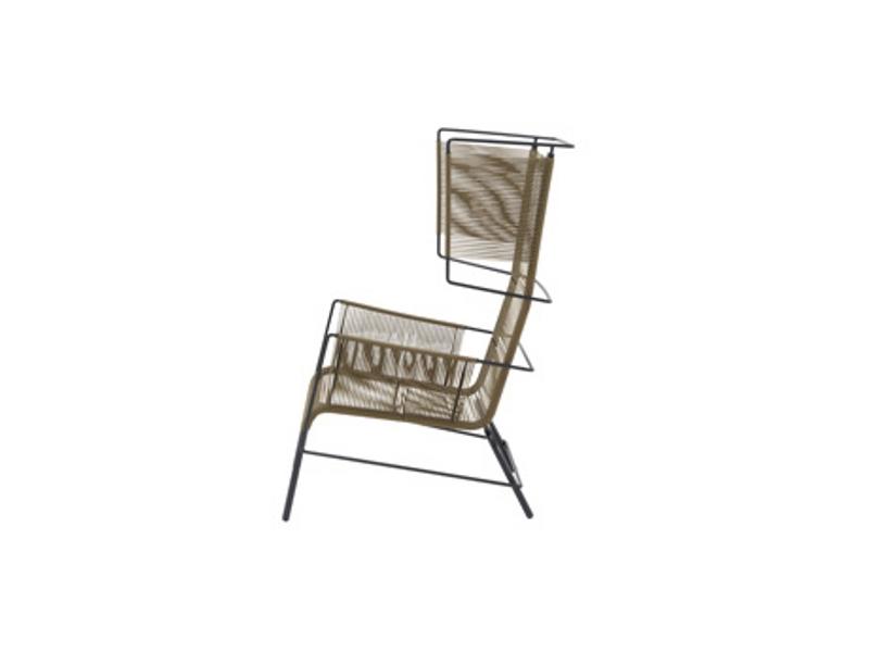 Garden armchair with footstool | Fifty by Ligne Roset