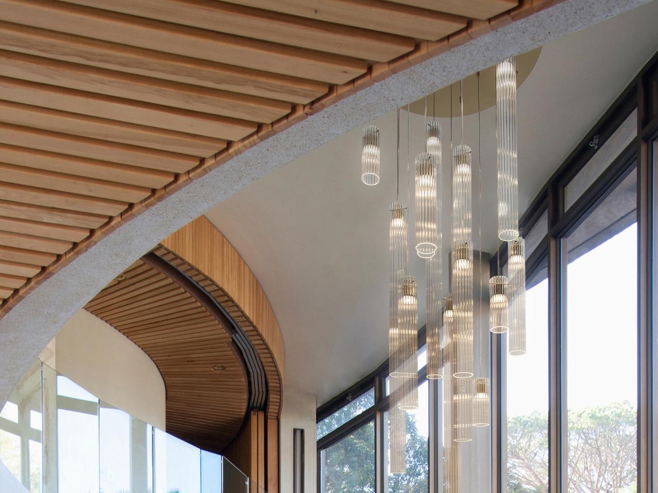 Indirect light glass pendant lamp | Infinity H16 by Ilfari