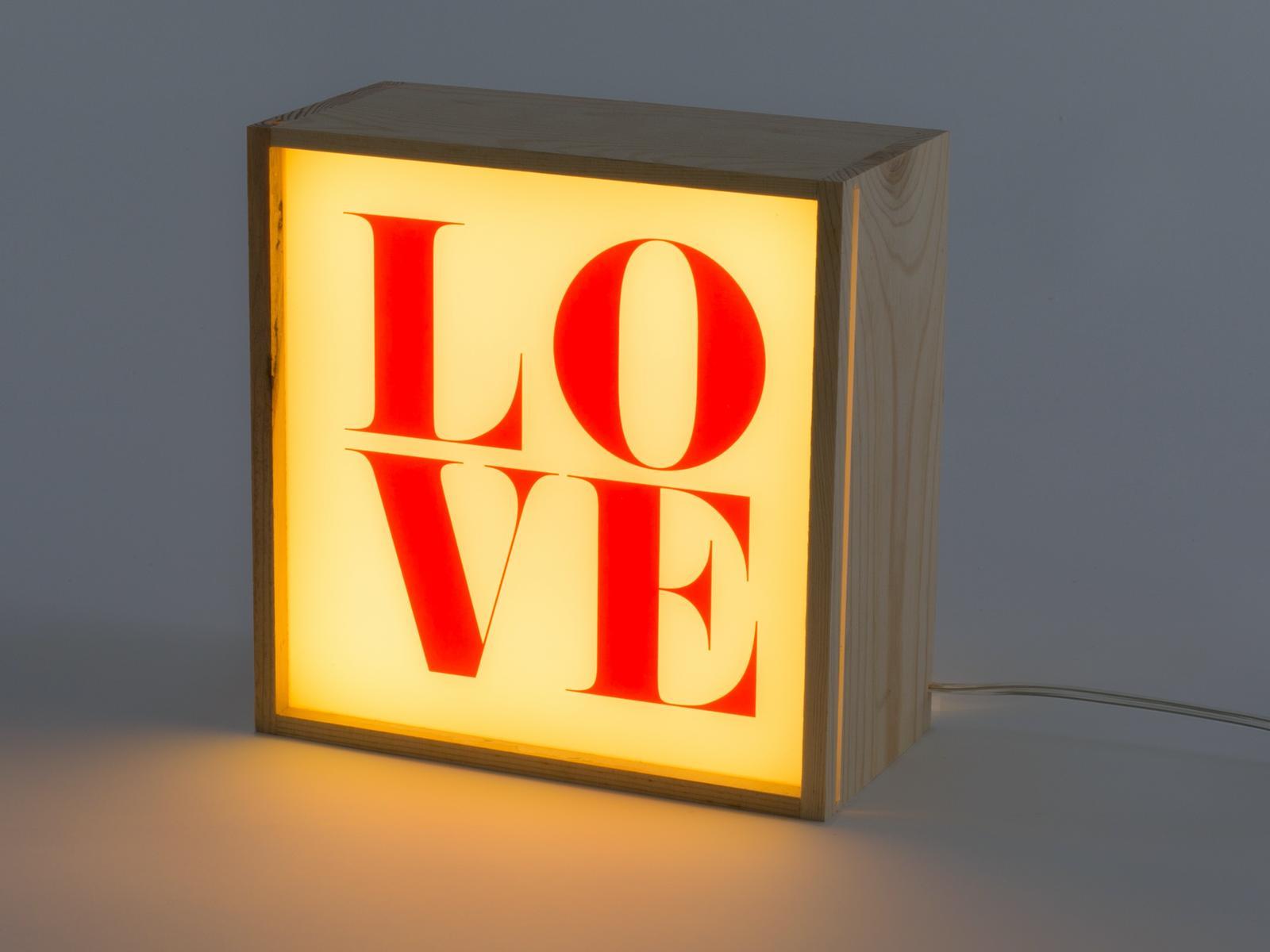 LED wooden table lamp | Love by Seletti