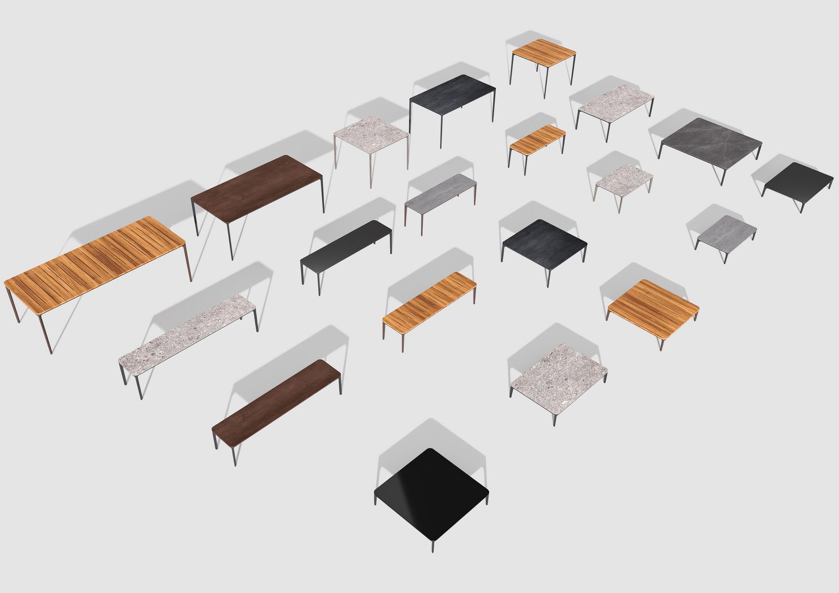 Square ceramic garden table | Slim by Sovet