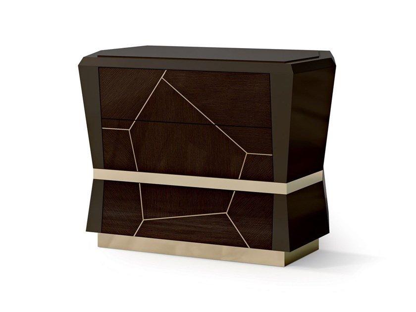 Rectangular bedside table with drawers | 7542 by Carpanese home