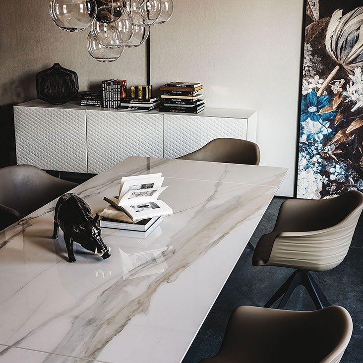 Rectangular metal table | Premier Keramik Drive by Cattelan Italia