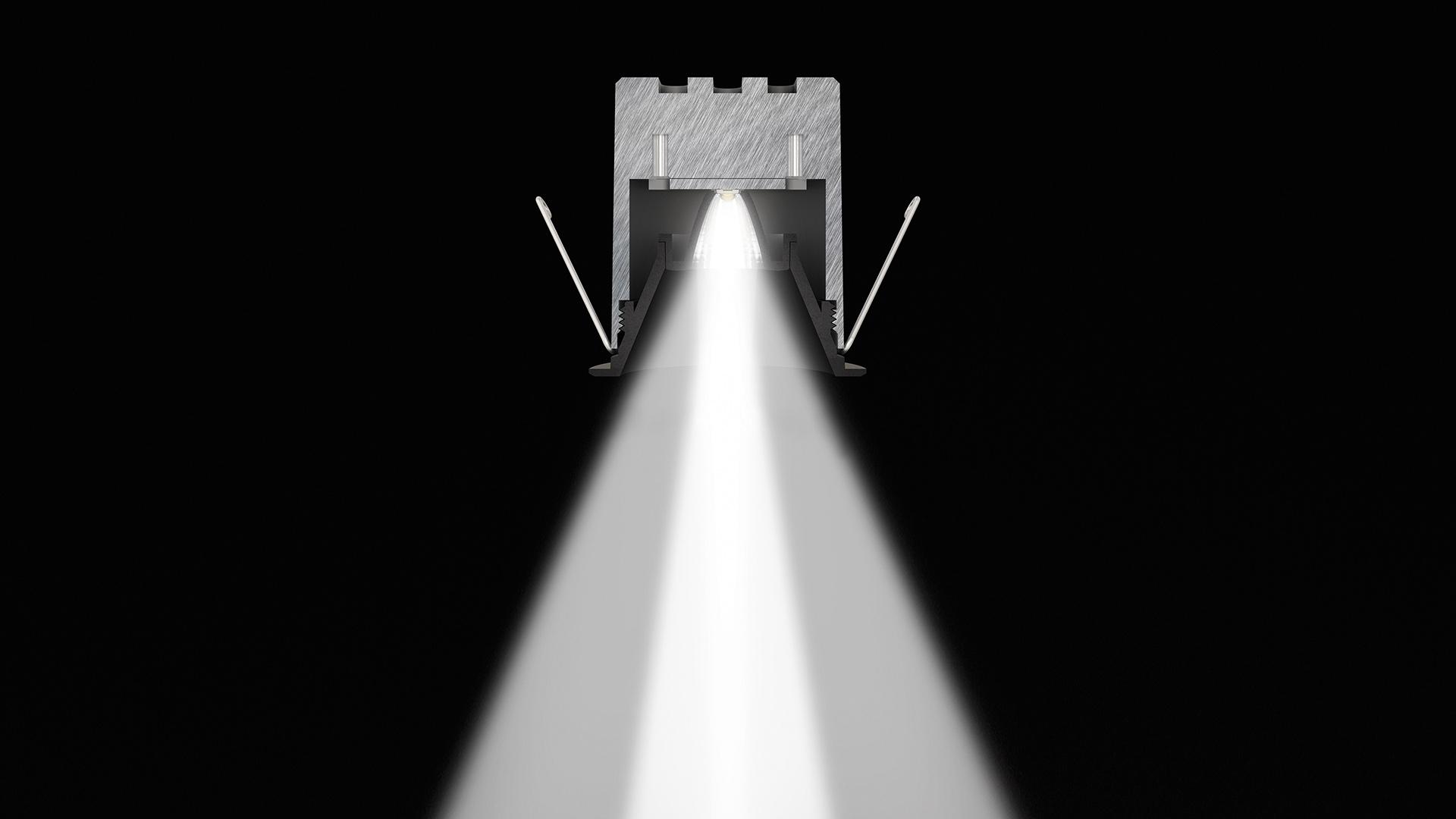 LED recessed aluminium spotlight | Shot Light Trimless by Arkoslight