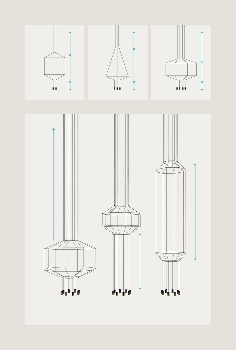 LED pendant lamp | Wireflow 4 by Vibia