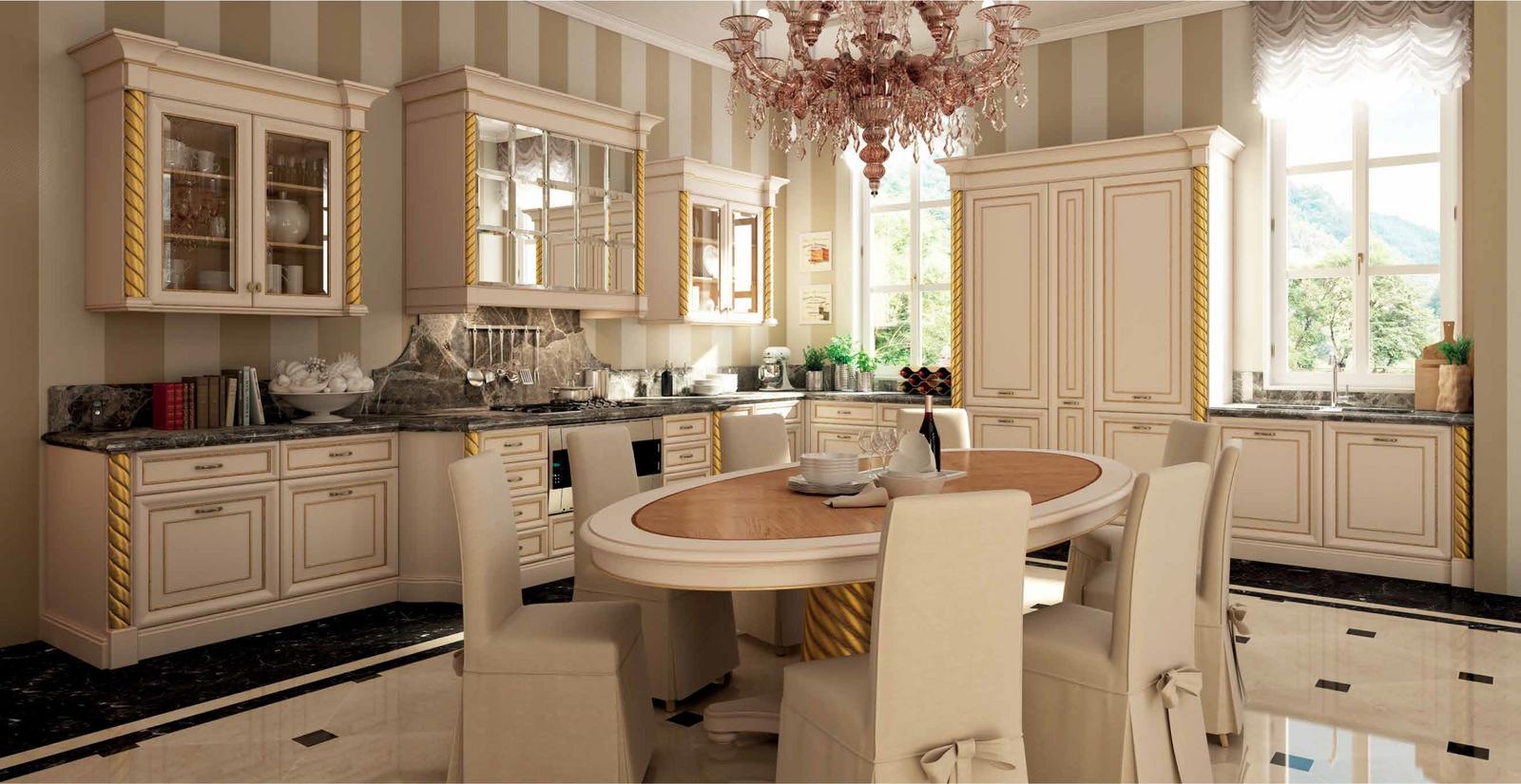 Wood kitchen with handles FM bottega d'Arte Paris