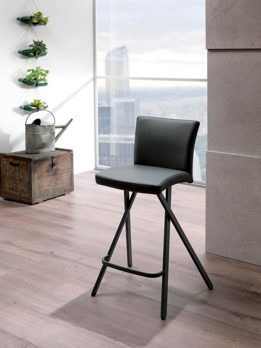 High upholstered leather stool | Etienne by Ozzio Italia