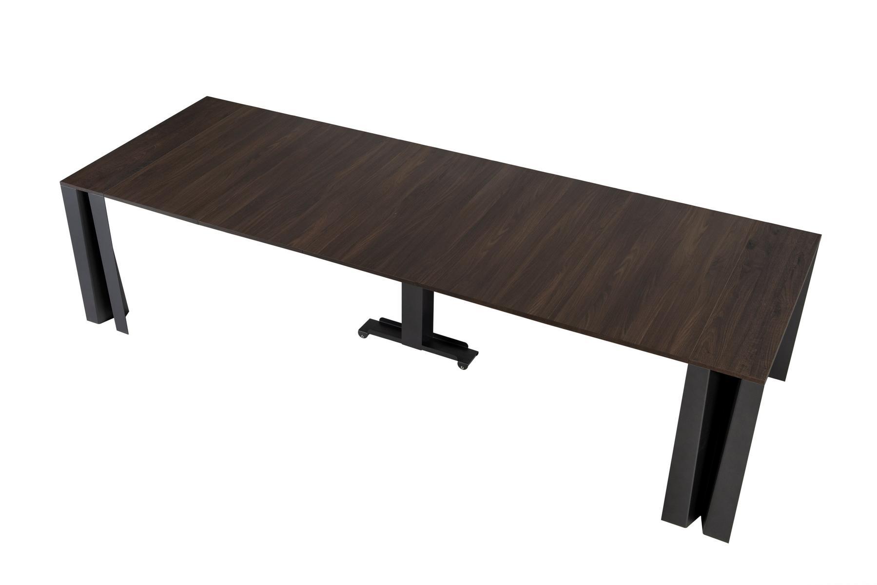 Extending rectangular oak console table | Leaf by Tonin Casa