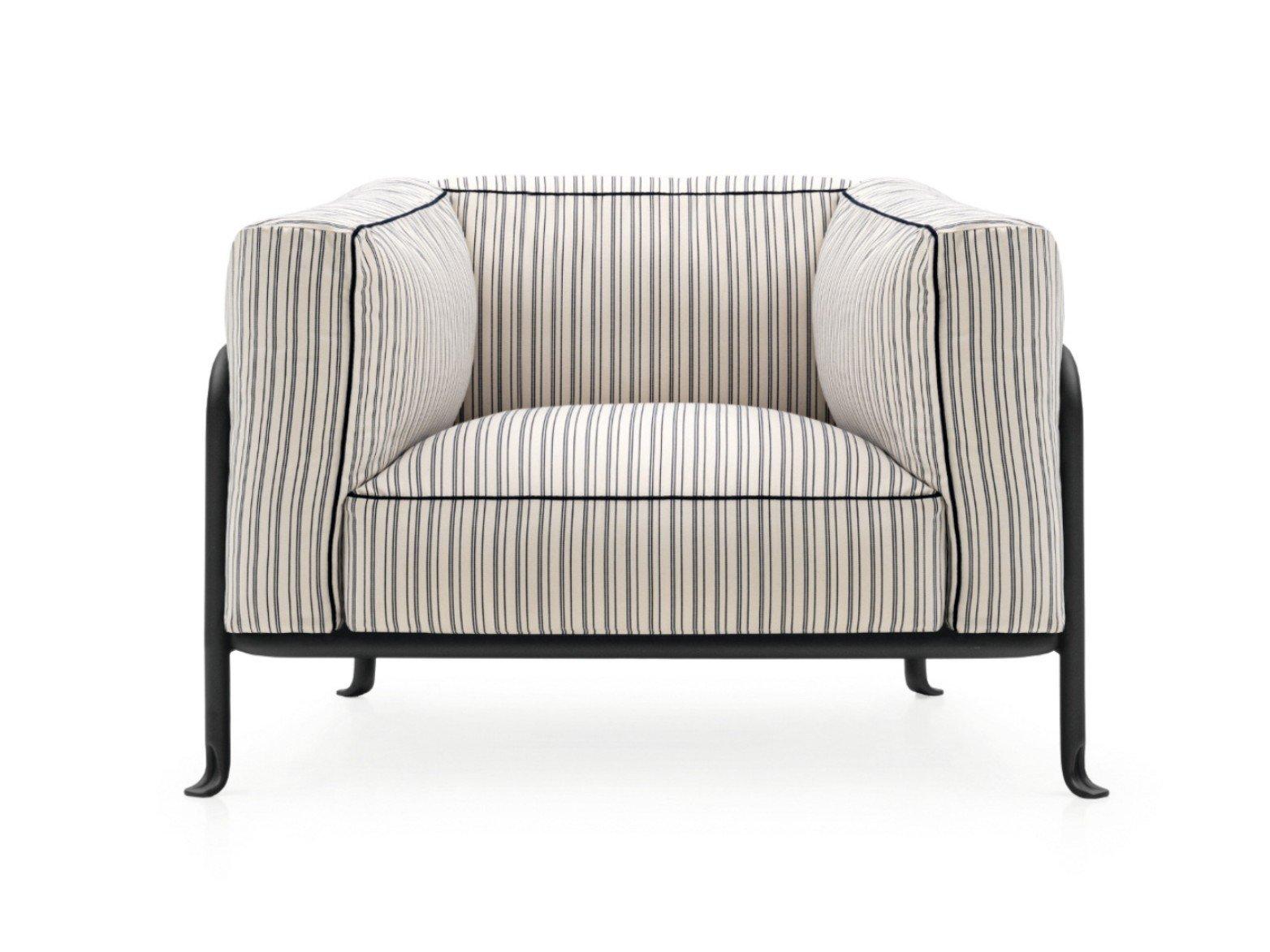 Fabric garden armchair with armrests | Borea by B&B Italia