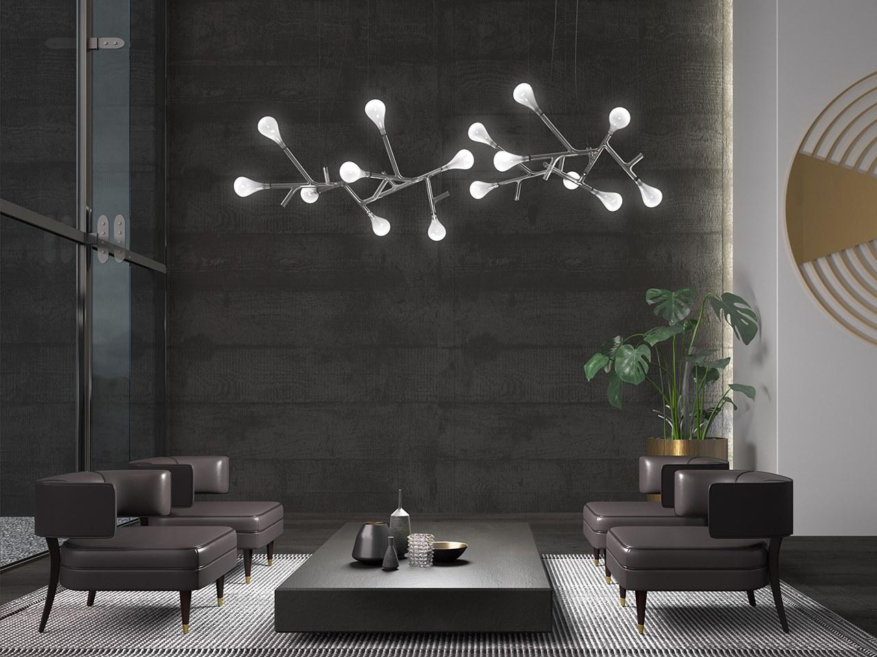 LED blown glass pendant lamp | Rami by Italamp