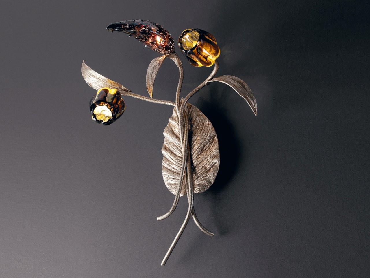 Handmade bronze wall light | Bouquet Ap1381/3 by Serip