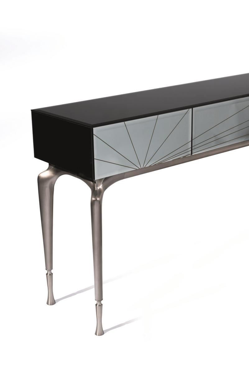 Mirrored glass console table with drawers | Alba by Visionnair