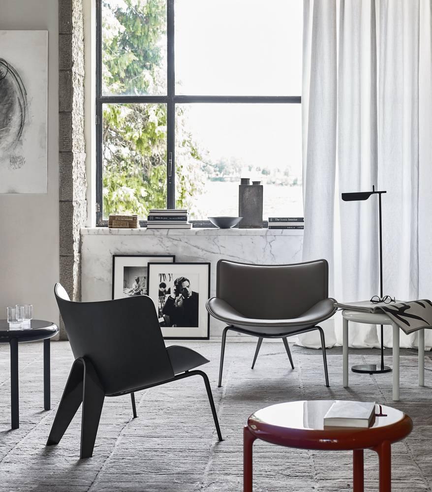 Contemporary style upholstered leather easy chair | Do-maru by B&B Italia