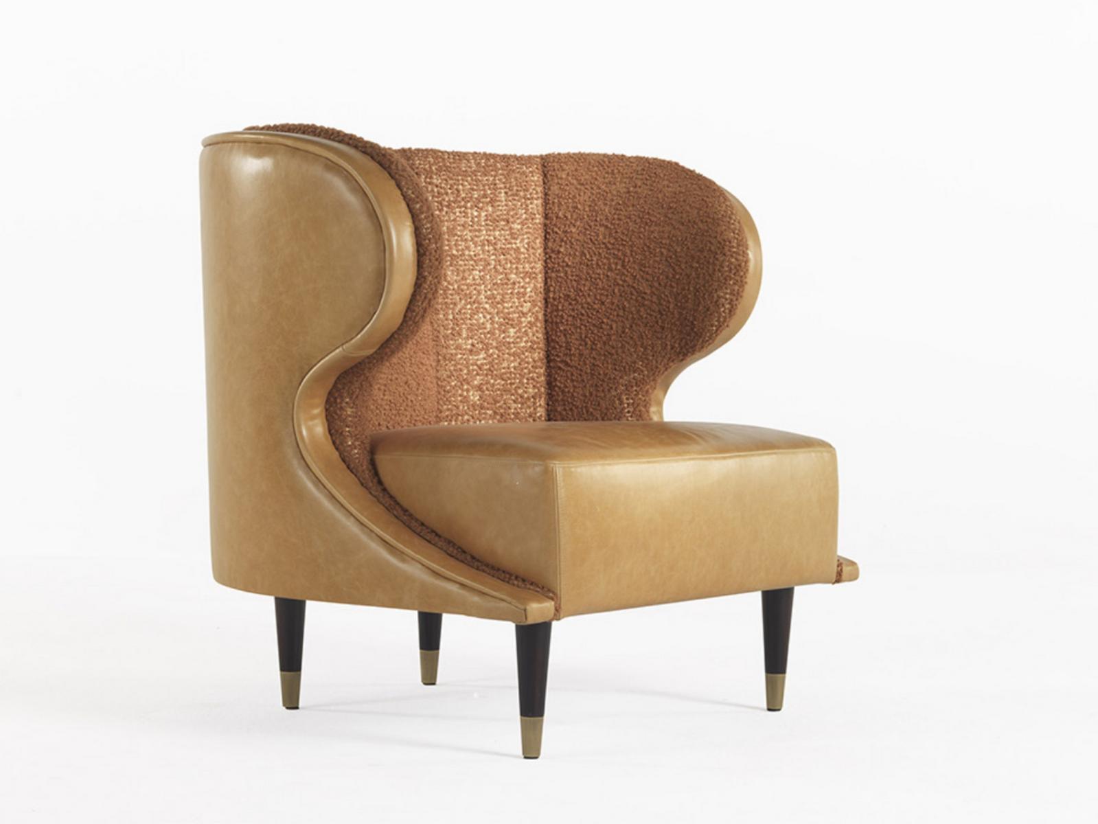 Leather armchair with armrests | Dunlop by Gianfranco Ferre Home