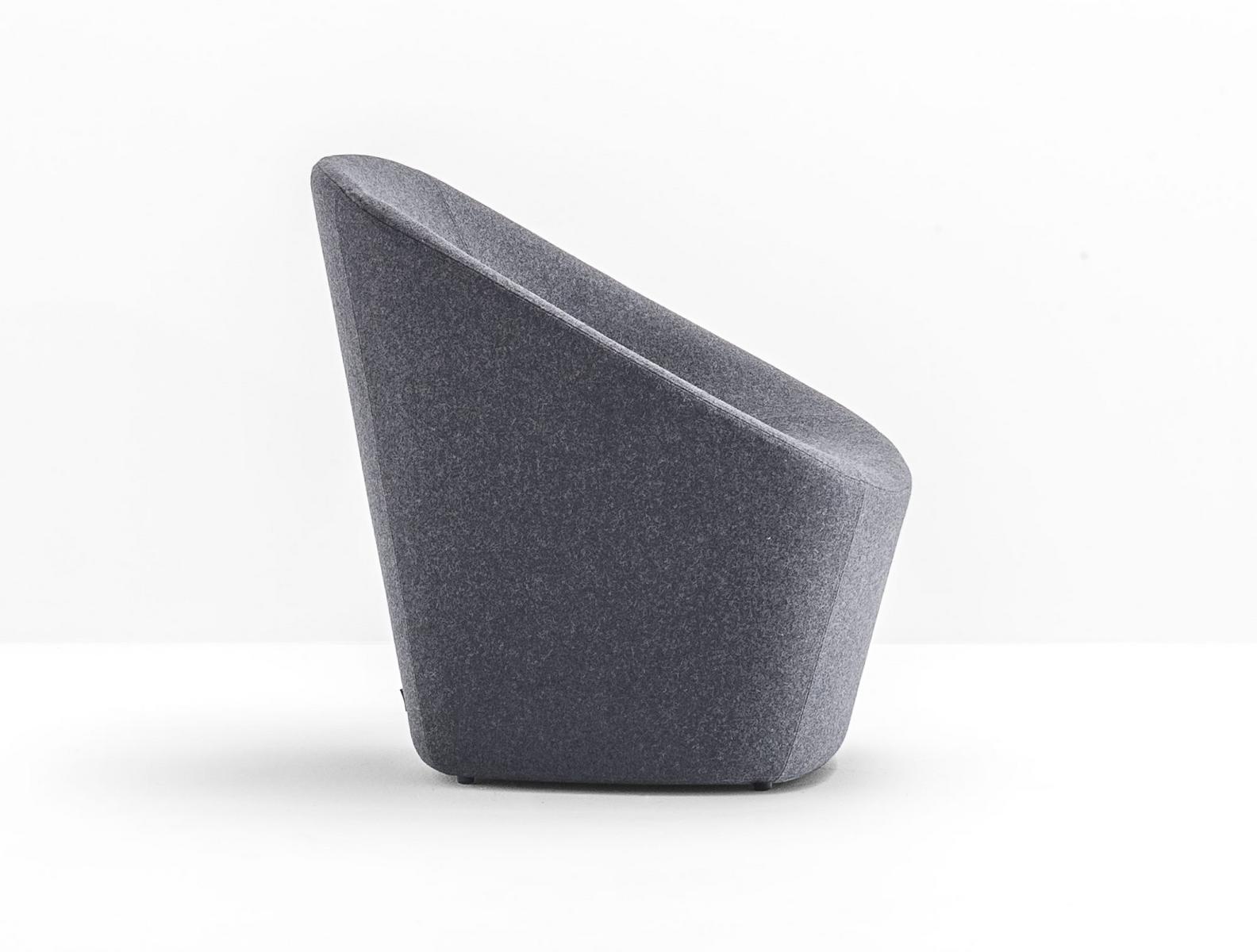 Upholstered fabric armchair with armrests | Log 366 by Pedrali