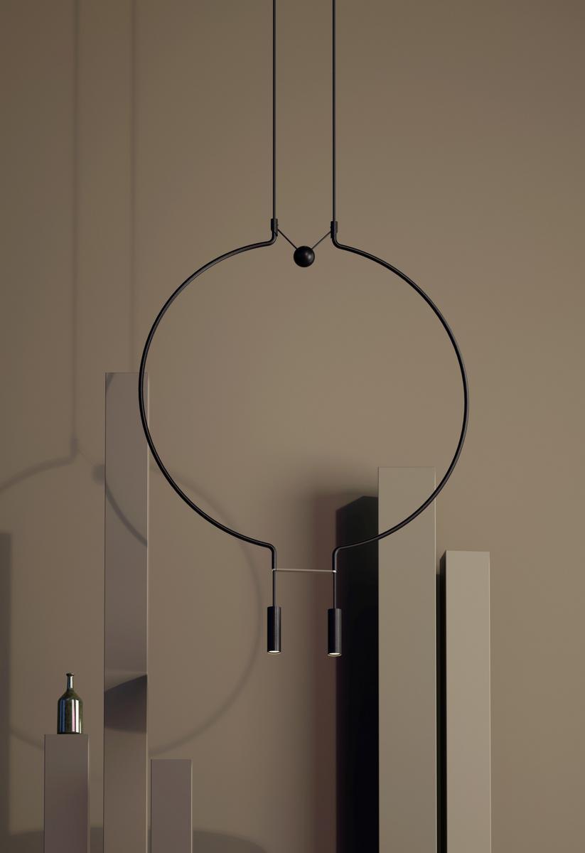 LED metal pendant lamp | Liaison Spliaix2 by Axolight
