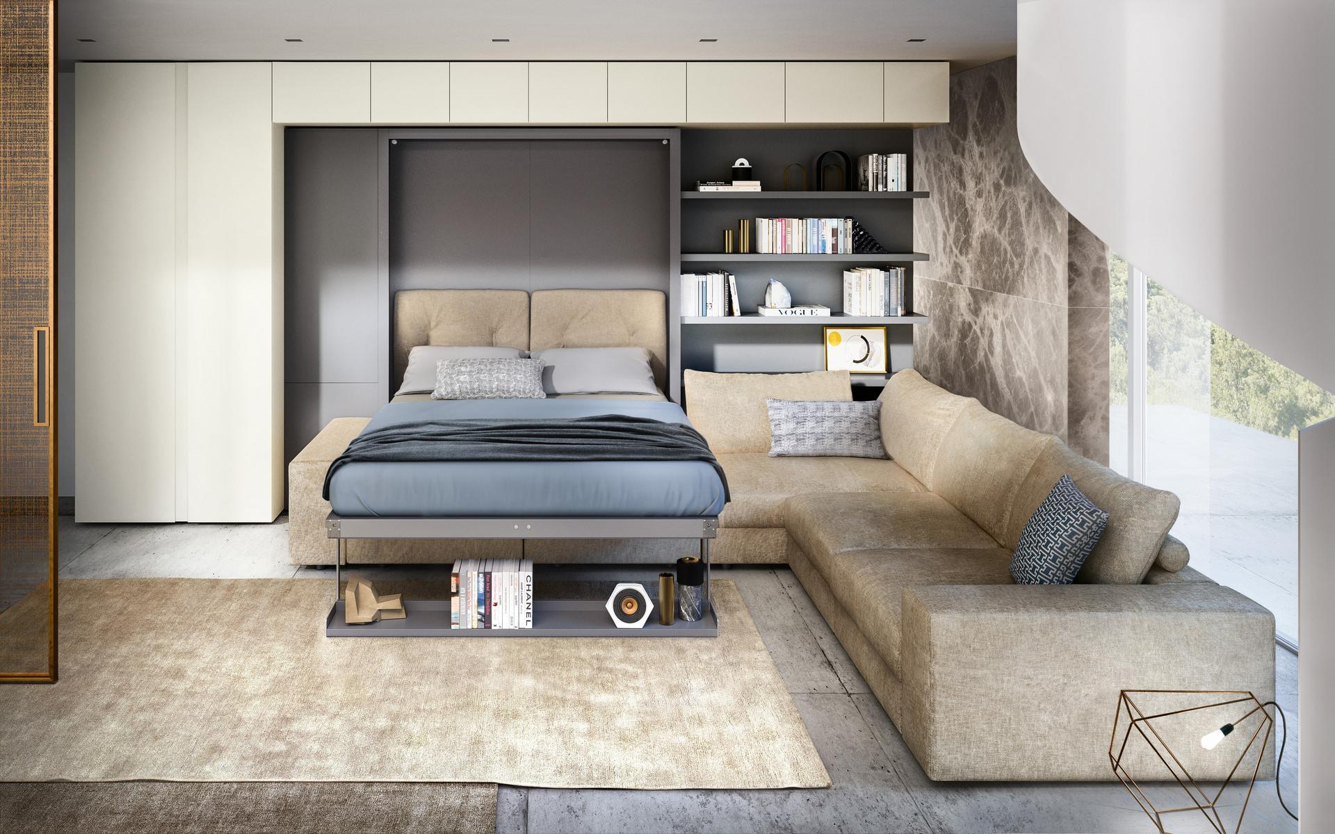 Sectional convertible fabric sofa | Tango by CLEI